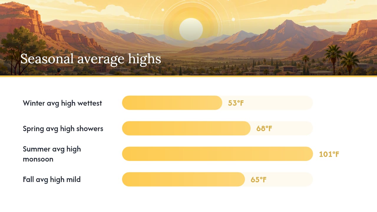 St George seasonal climate averages diagram