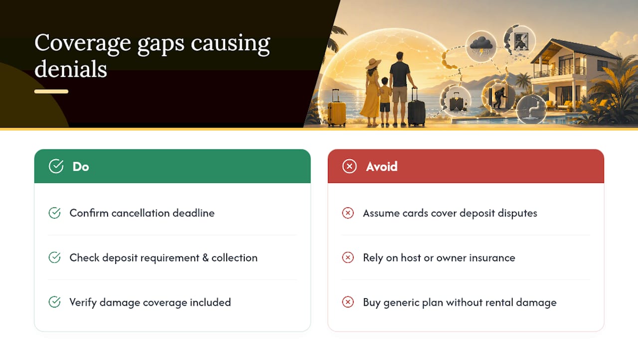 The Coverage Gaps That Cause Denied Claims — overview diagram