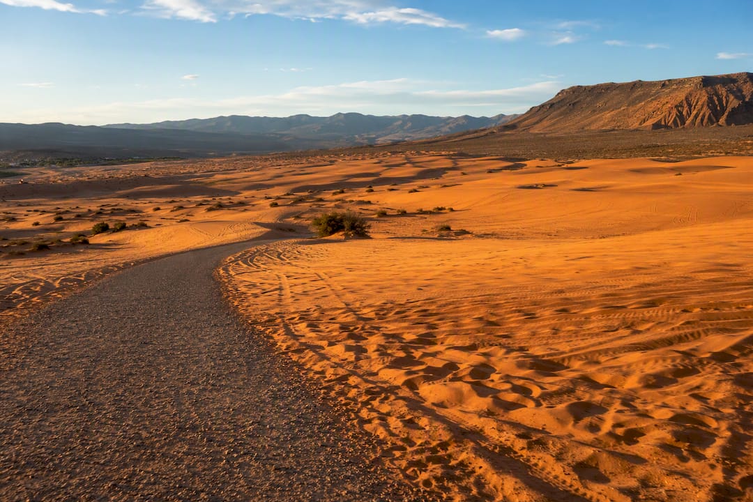 Sand Hollow dunes terrain in afternoon light